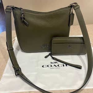 Coach Ellie File Crossbody Bag & Zip Around Wallet / Wristlet Set